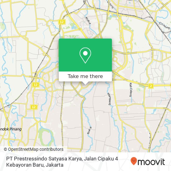 PT Prestressindo Satyasa Karya, Jalan Cipaku 4 Kebayoran Baru map