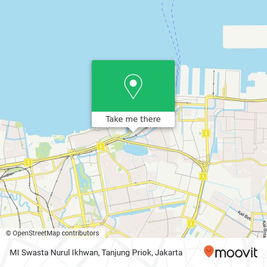 MI Swasta Nurul Ikhwan, Tanjung Priok map