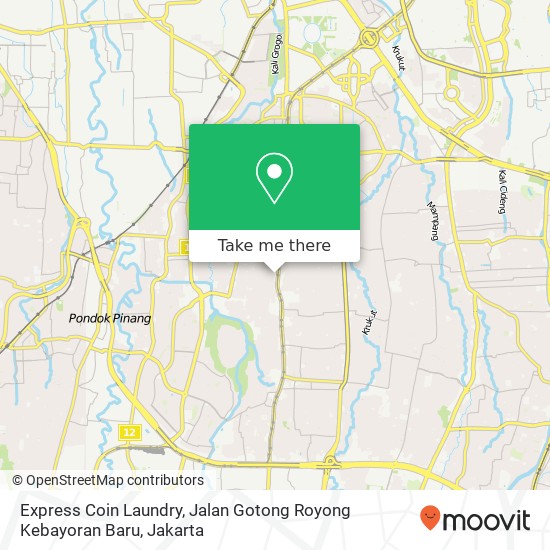 Express Coin Laundry, Jalan Gotong Royong Kebayoran Baru map