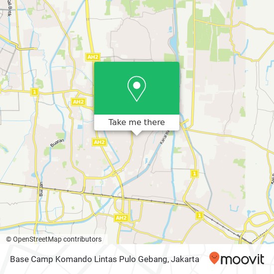 Base Camp Komando Lintas Pulo Gebang, Cakung map