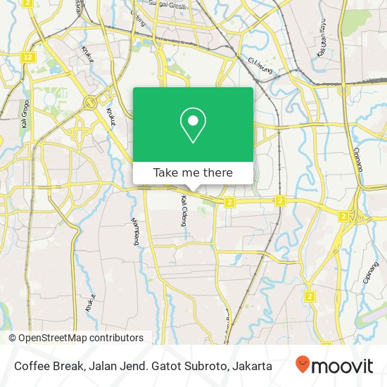 Coffee Break, Jalan Jend. Gatot Subroto map