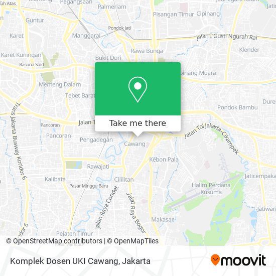 Komplek Dosen UKI Cawang map