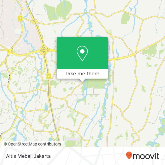 Altis Mebel, Jalan Raya Setu Cipayung map