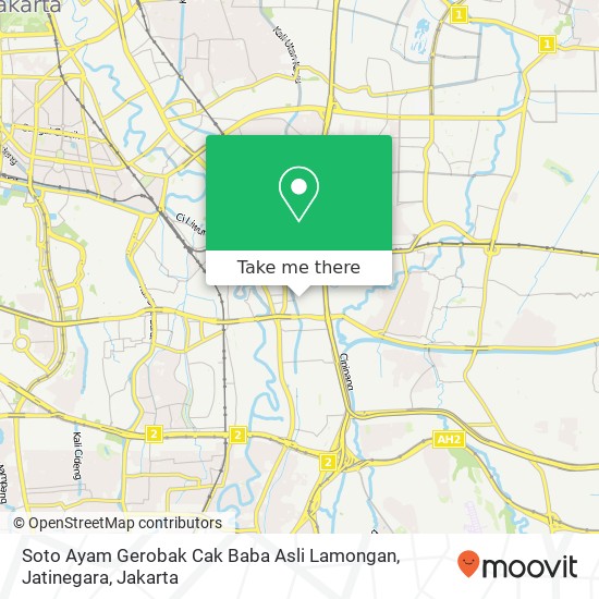 Soto Ayam Gerobak Cak Baba Asli Lamongan, Jatinegara map