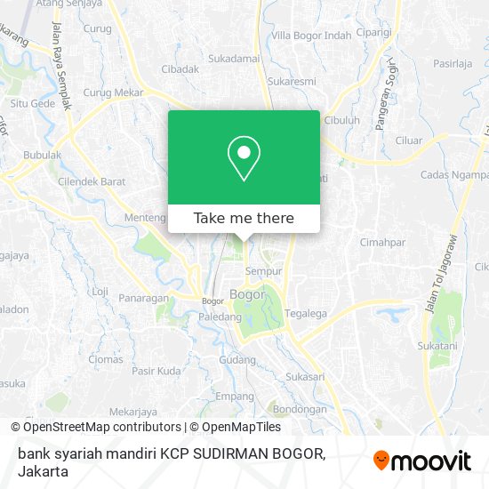bank syariah mandiri KCP SUDIRMAN BOGOR map