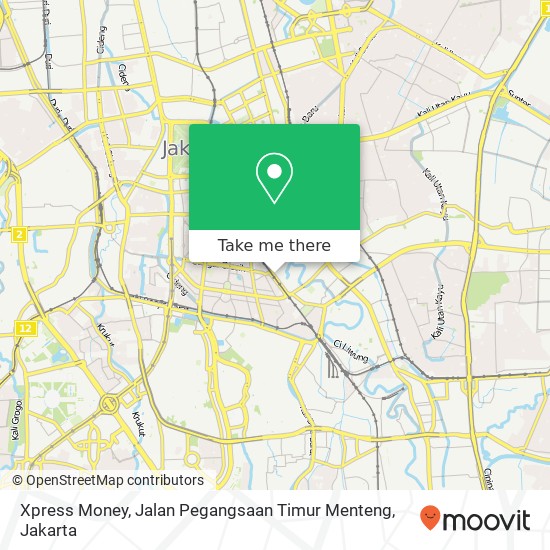 Xpress Money, Jalan Pegangsaan Timur Menteng map