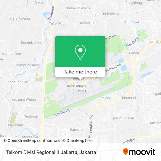 Telkom Divisi Regional II Jakarta map