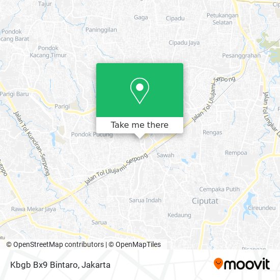 Kbgb Bx9 Bintaro map