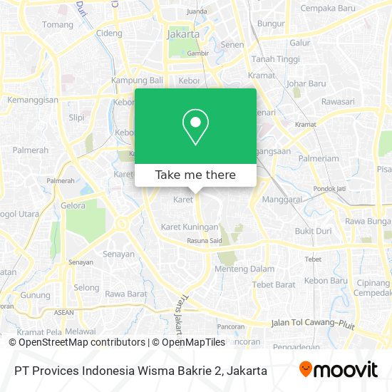 PT Provices Indonesia Wisma Bakrie 2 map