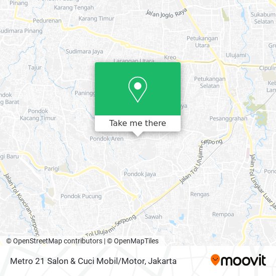 Metro 21 Salon & Cuci Mobil / Motor map