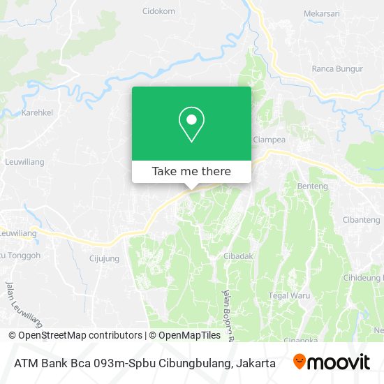 ATM Bank Bca 093m-Spbu Cibungbulang map