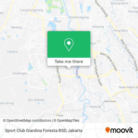 Sport Club Giardina Foresta BSD map