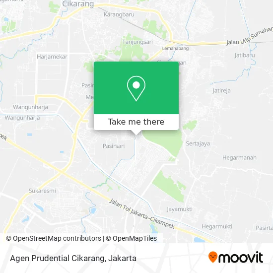 Agen Prudential Cikarang map
