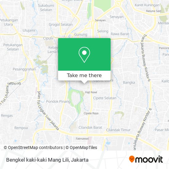 Bengkel kaki-kaki Mang Lili map