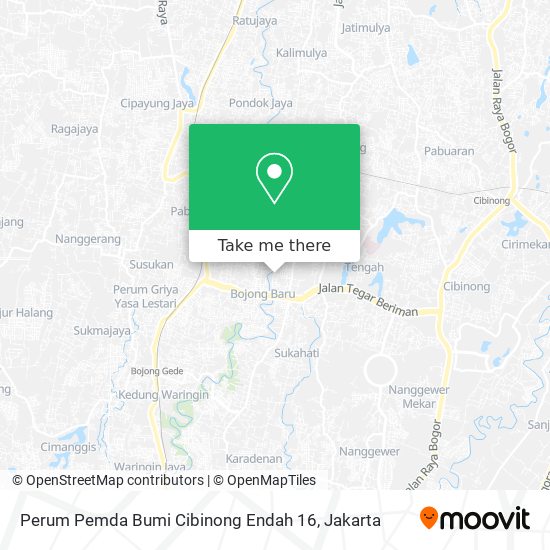 Perum Pemda Bumi Cibinong Endah 16 map