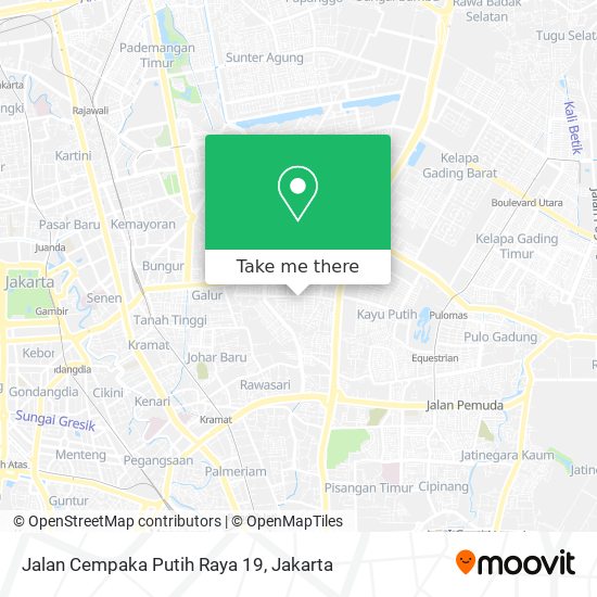 Jalan Cempaka Putih Raya 19 map