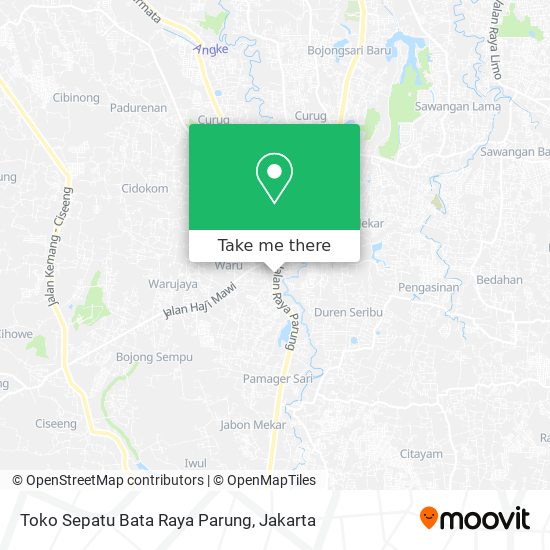 Toko Sepatu Bata Raya Parung map