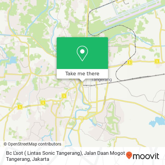 Bc L'sot ( Lintas Sonic Tangerang), Jalan Daan Mogot Tangerang map