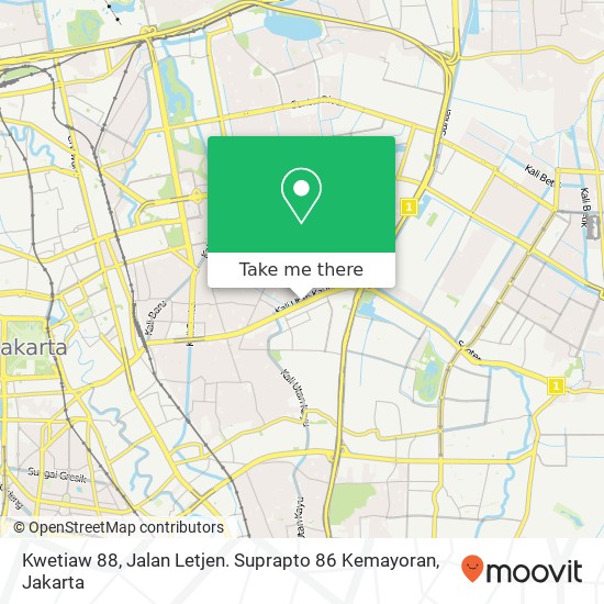 Kwetiaw 88, Jalan Letjen. Suprapto 86 Kemayoran map