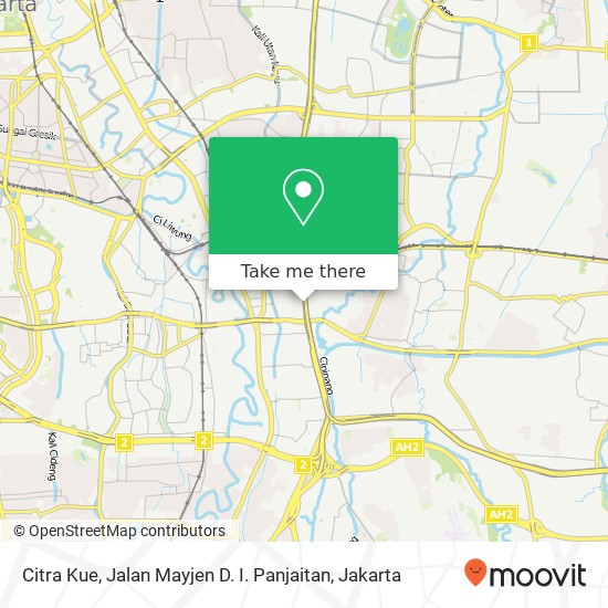 Citra Kue, Jalan Mayjen D. I. Panjaitan map