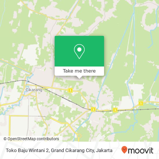 Toko Baju Wintani 2, Grand Cikarang City map