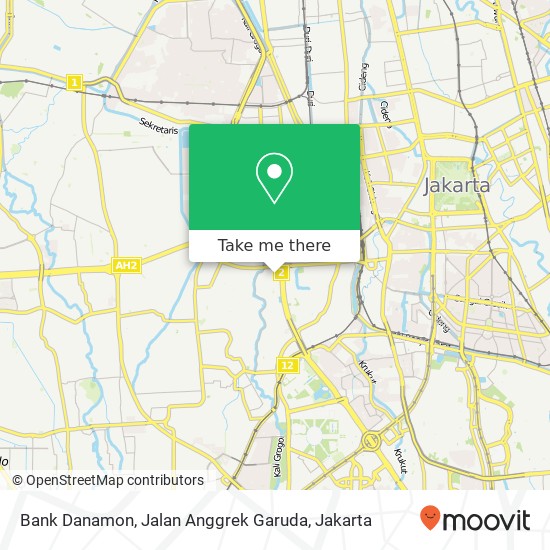 Bank Danamon, Jalan Anggrek Garuda map