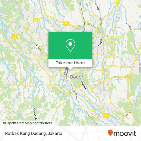 Rotbak Kang Dadang, Jalan Pengadilan Bogor Tengah map