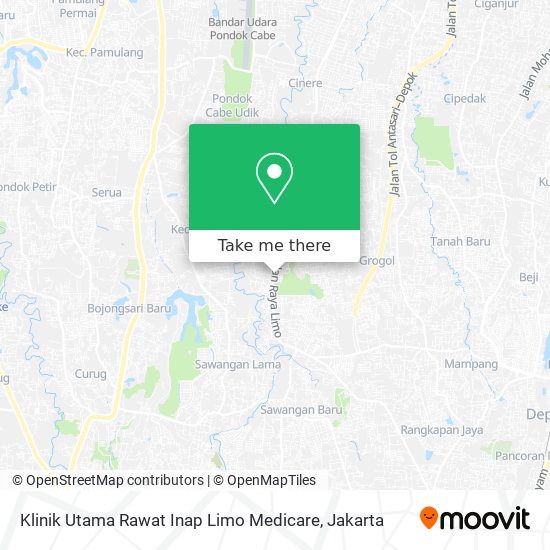 Klinik Utama Rawat Inap Limo Medicare map