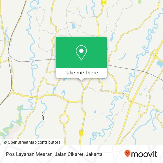 Pos Layanan Mesran, Jalan Cikaret map