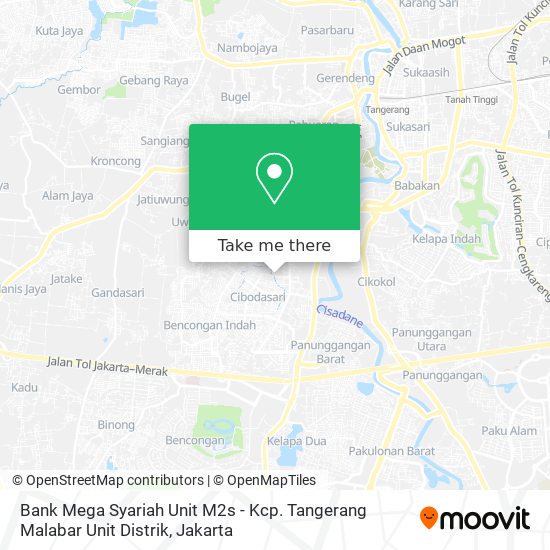 Bank Mega Syariah Unit M2s - Kcp. Tangerang Malabar Unit Distrik map