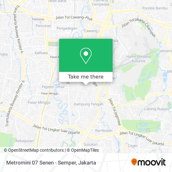 Metromini 07 Senen - Semper map