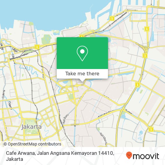 Cafe Arwana, Jalan Angsana Kemayoran 14410 map