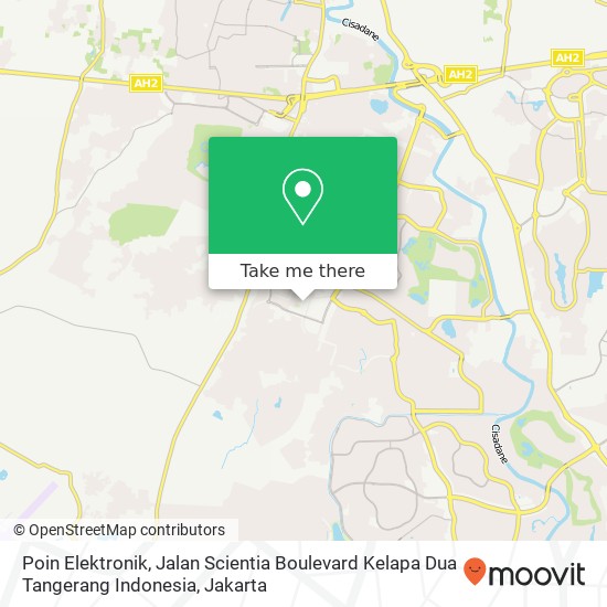 Poin Elektronik, Jalan Scientia Boulevard Kelapa Dua Tangerang Indonesia map