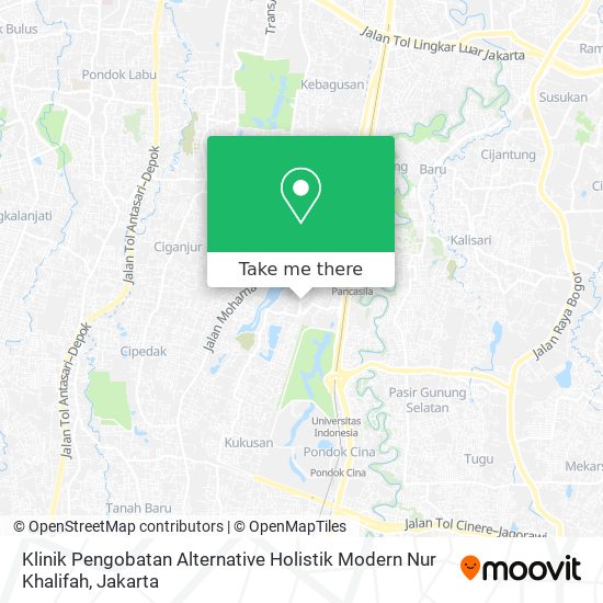 Klinik Pengobatan Alternative Holistik Modern Nur Khalifah map