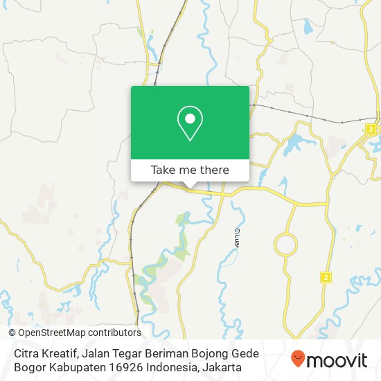 Citra Kreatif, Jalan Tegar Beriman Bojong Gede Bogor Kabupaten 16926 Indonesia map