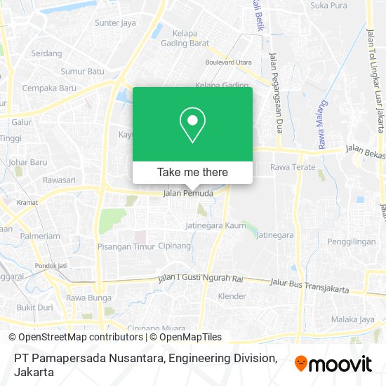 PT Pamapersada Nusantara, Engineering Division map