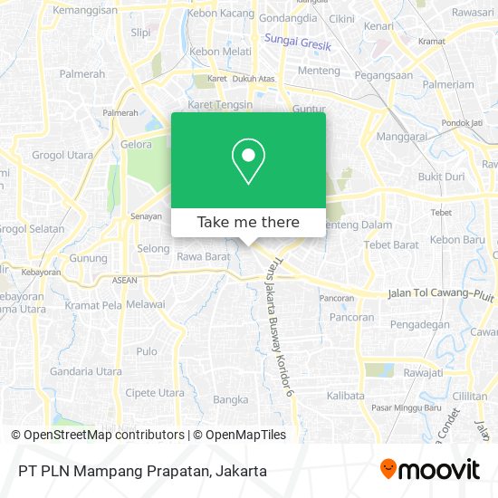 PT PLN Mampang Prapatan map
