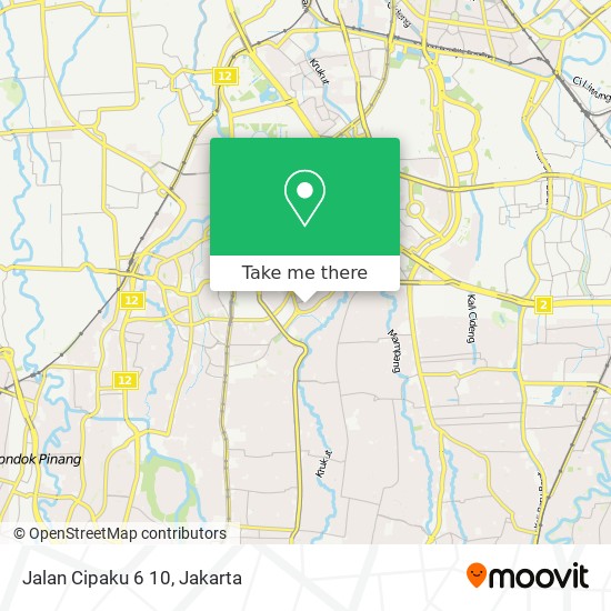 Jalan Cipaku 6 10 map