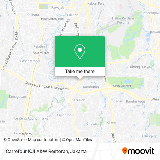Carrefour KJI A&W Restoran map