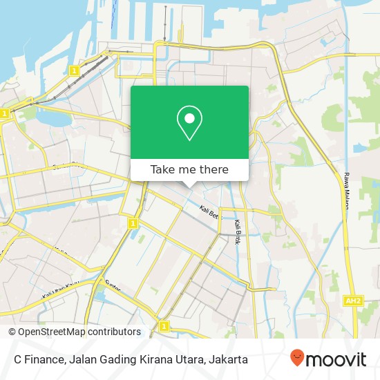 C Finance, Jalan Gading Kirana Utara map