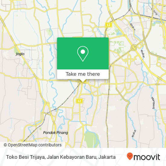 Toko Besi Trijaya, Jalan Kebayoran Baru map
