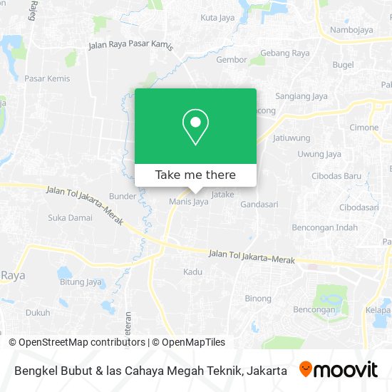 Bengkel Bubut & las Cahaya Megah Teknik map