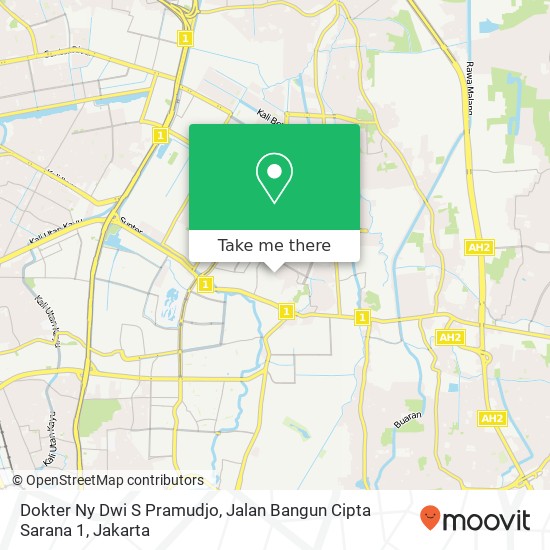 Dokter Ny Dwi S Pramudjo, Jalan Bangun Cipta Sarana 1 map