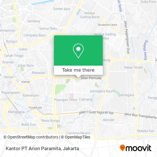 Kantor PT Arion Paramita map