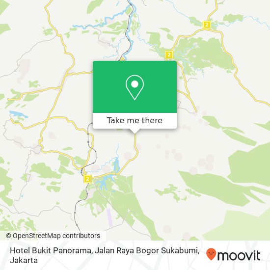 Hotel Bukit Panorama, Jalan Raya Bogor Sukabumi map