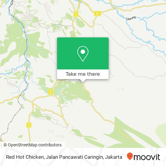 Red Hot Chicken, Jalan Pancawati Caringin map