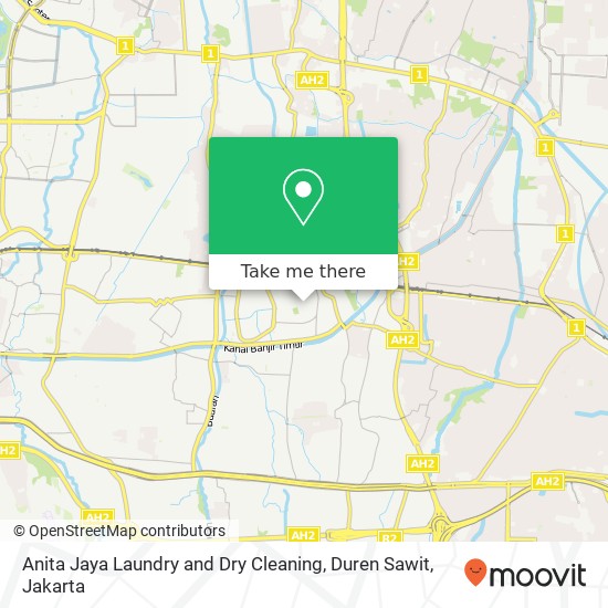 Anita Jaya Laundry and Dry Cleaning, Duren Sawit map