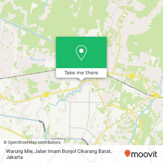 Warung Mie, Jalan Imam Bonjol Cikarang Barat map