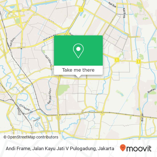 Andi Frame, Jalan Kayu Jati V Pulogadung map