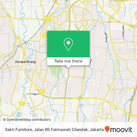 Sakti Furniture, Jalan RS Fatmawati Cilandak map